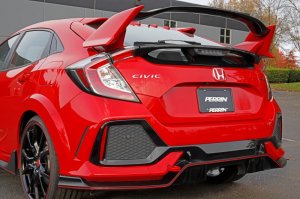 Honda Civic Tow Hook Kit - Rear - Perrin Performance - Red - `17-`21